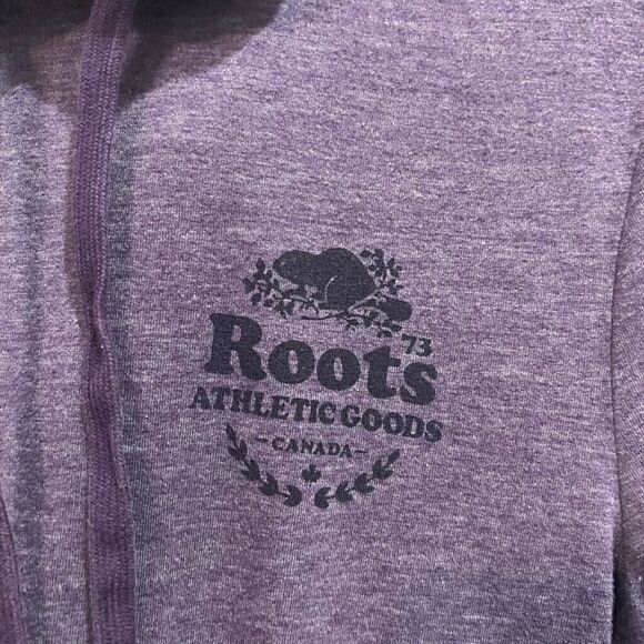 Roots Purple Long Sleeve Pullover Hooded Athletic Sweatshirt Size Medium - Picture 4 of 7